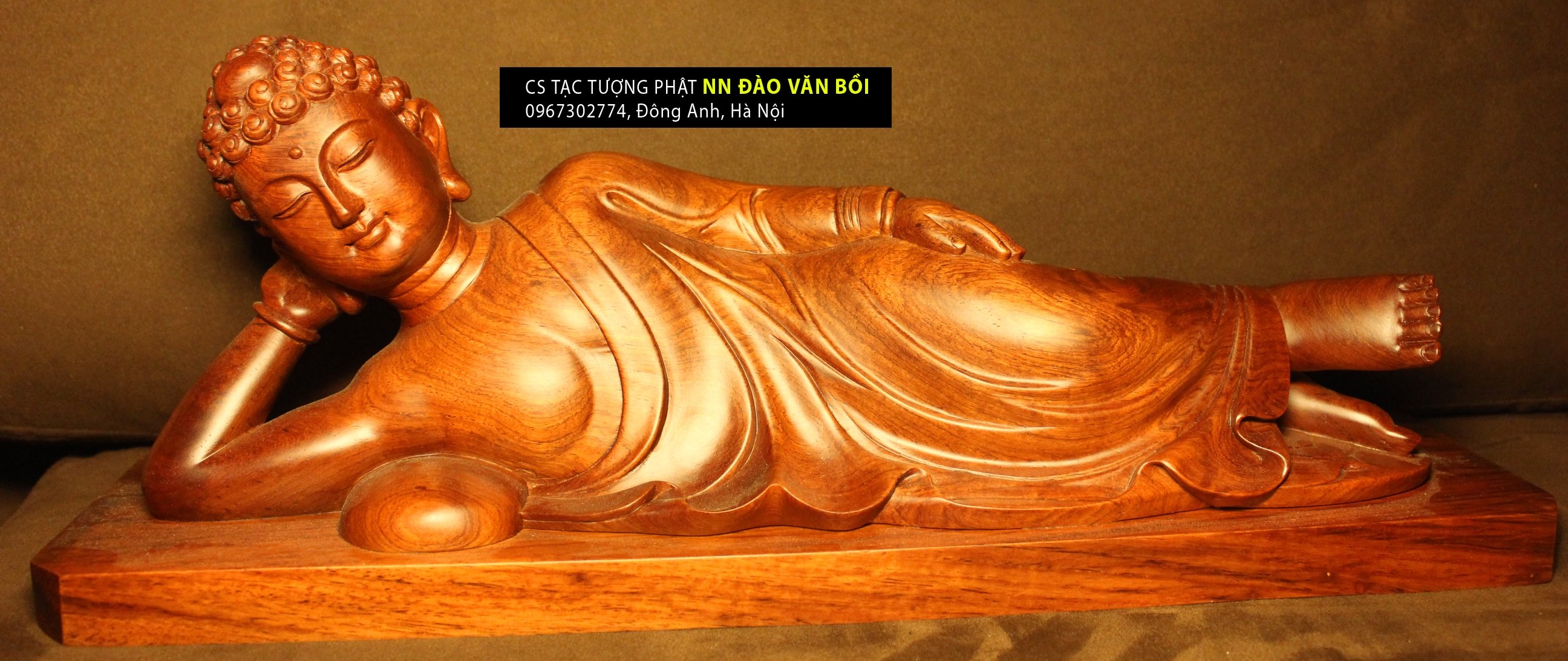 Tượng Phật niết bàn, gỗ Hương ta