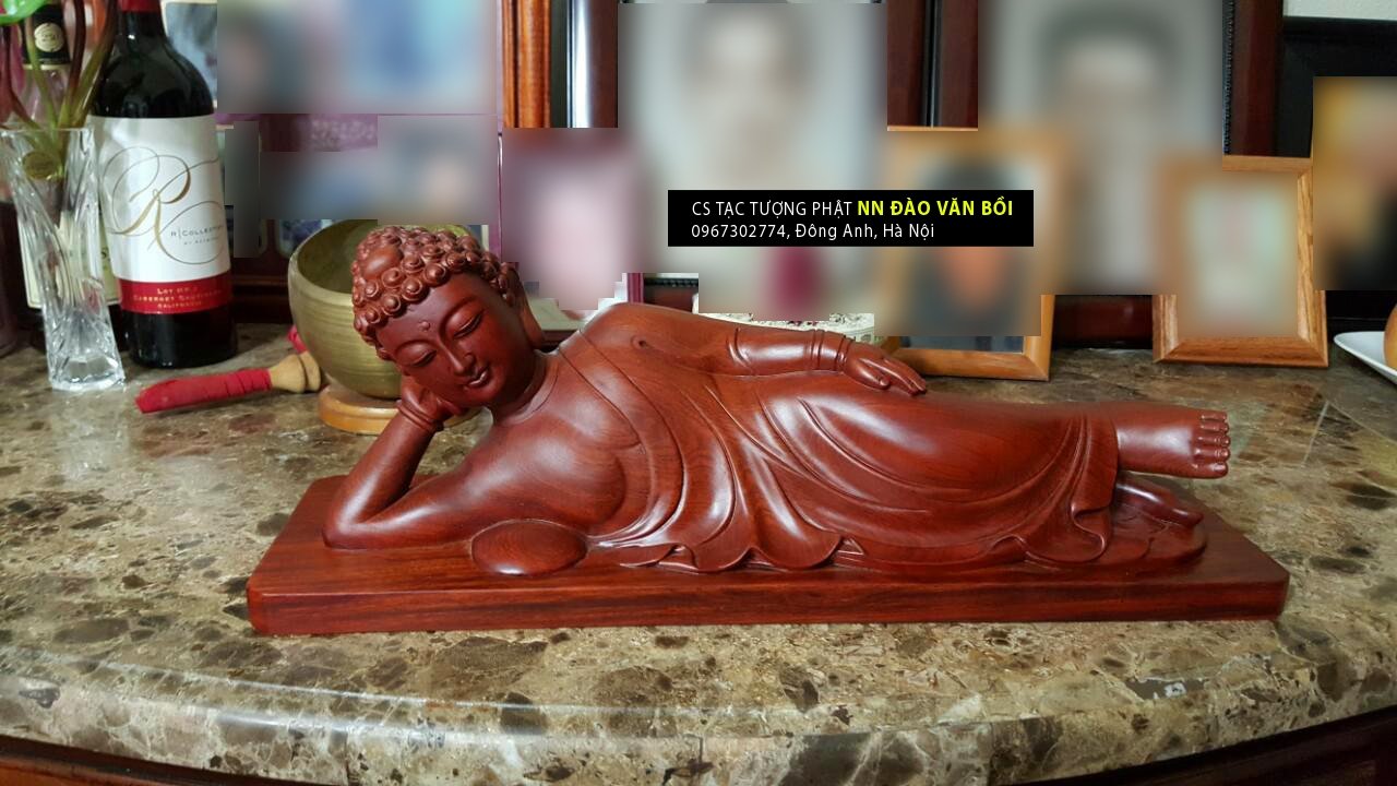 Tượng Phật Niết bàn được Phật tử Anh H. Nguyễn, tại bang Texas, Mỹ thỉnh.