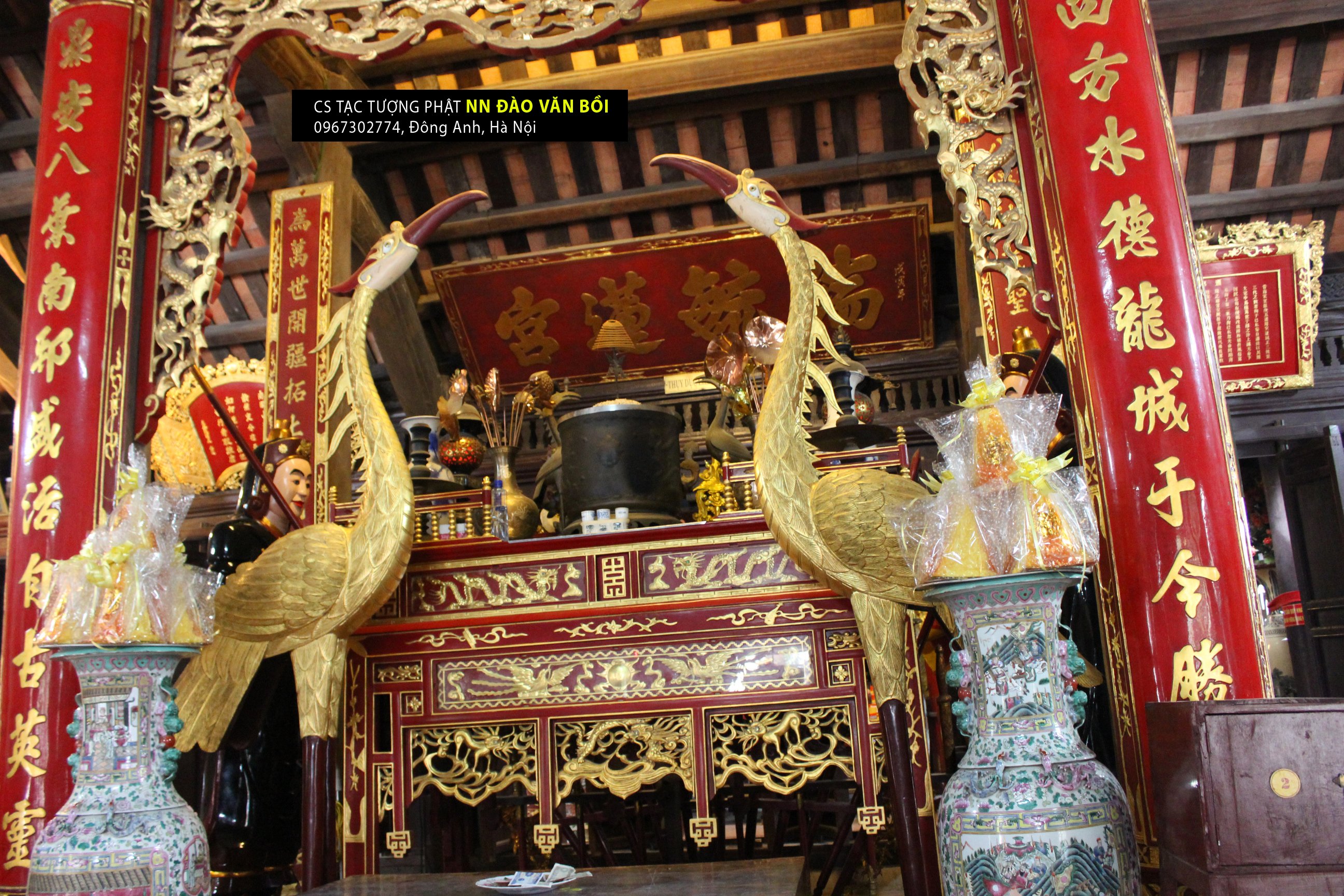 Đôi Ông Hạc tại Đền Đô