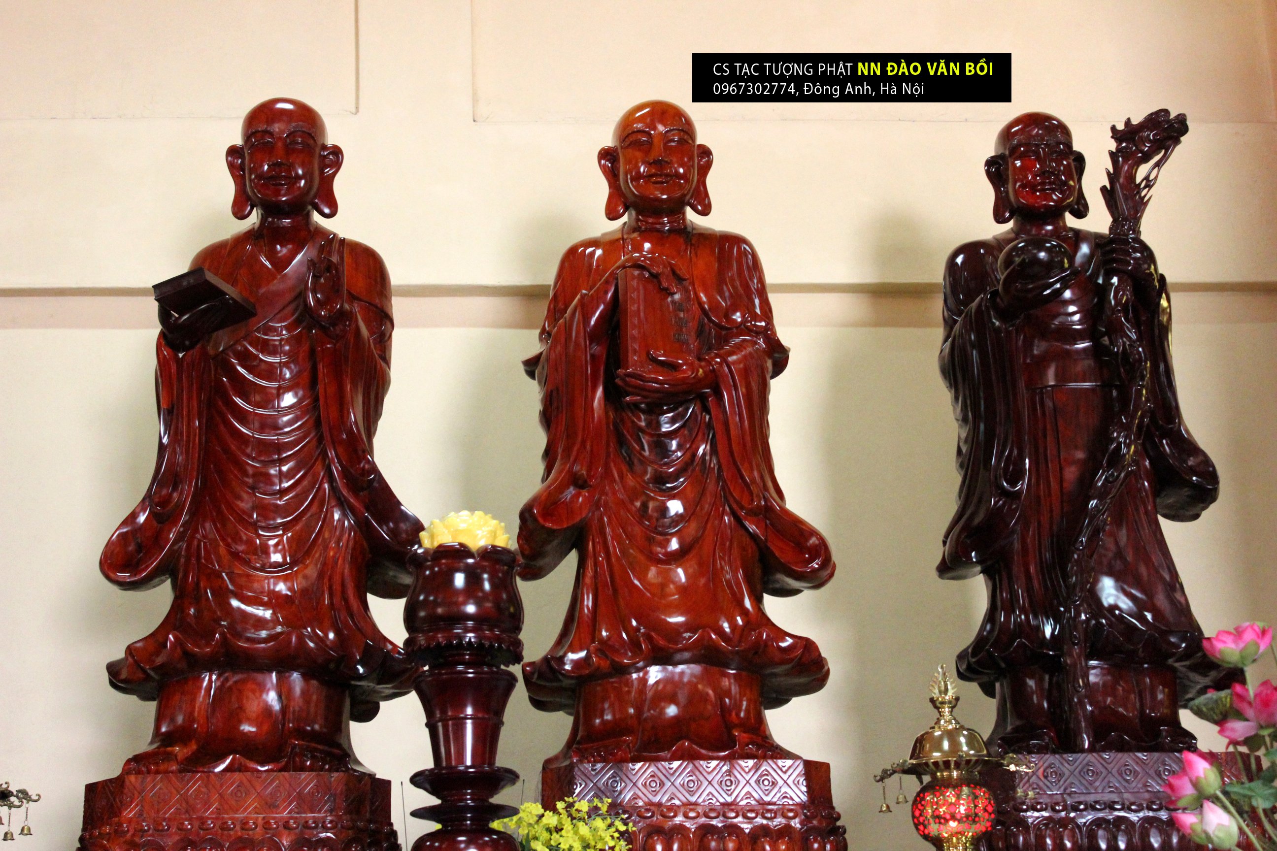 Bộ tượng Thập đại đệ tử của nhà Phật tại Chánh Pháp đường - Thiền viện Trúc Lâm Yên Tử
