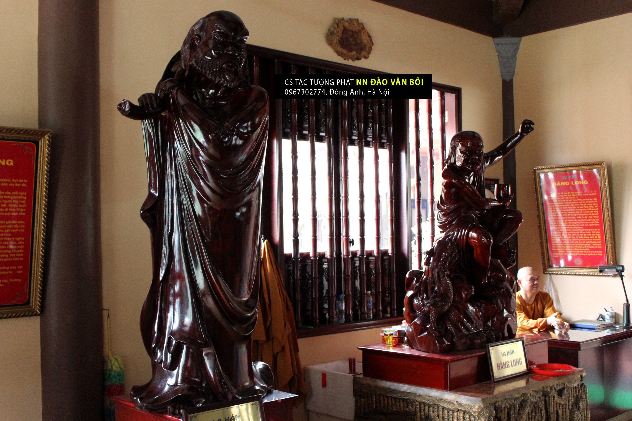 Bộ tượng Thập bát La Hán tại Chánh Pháp đường - Thiền viện Trúc Lâm Yên tử do chúng tôi tạc